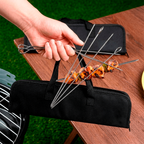 Zestaw Narzędzi do Grilla 10 elementów – Stal Nierdzewna z Etui BBQ