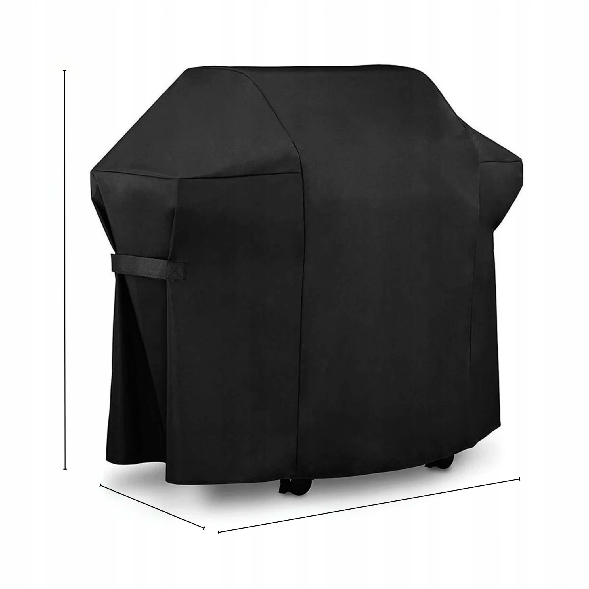 Pokrowiec na Grill Gazowy Wodoodporny 100x150x65 cm – Czarny