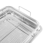 Koszyk do Grilla i Piekarnika – Węgiel Stalowy z Tacą i Uchwytami BBQ - ognistygrill