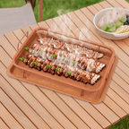 Koszyk do Grilla i Piekarnika – Węgiel Stalowy z Tacą i Uchwytami BBQ - ognistygrill