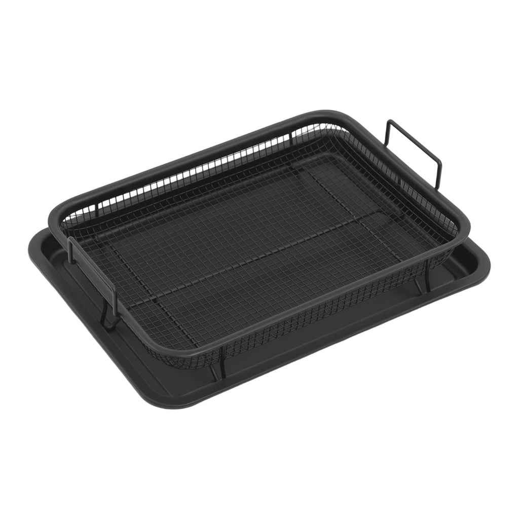 Koszyk do Grilla i Piekarnika – Węgiel Stalowy z Tacą i Uchwytami BBQ - ognistygrill