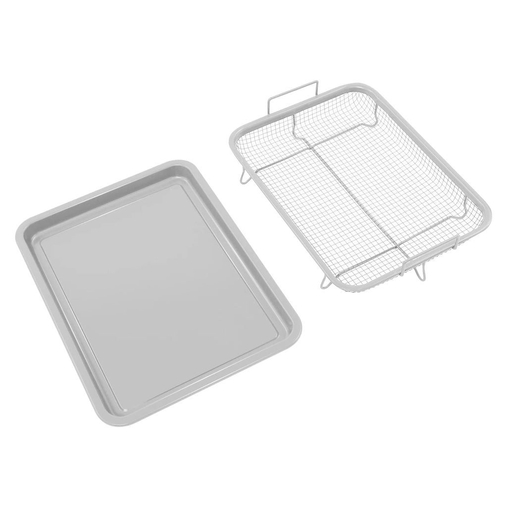 Koszyk do Grilla i Piekarnika – Węgiel Stalowy z Tacą i Uchwytami BBQ - ognistygrill