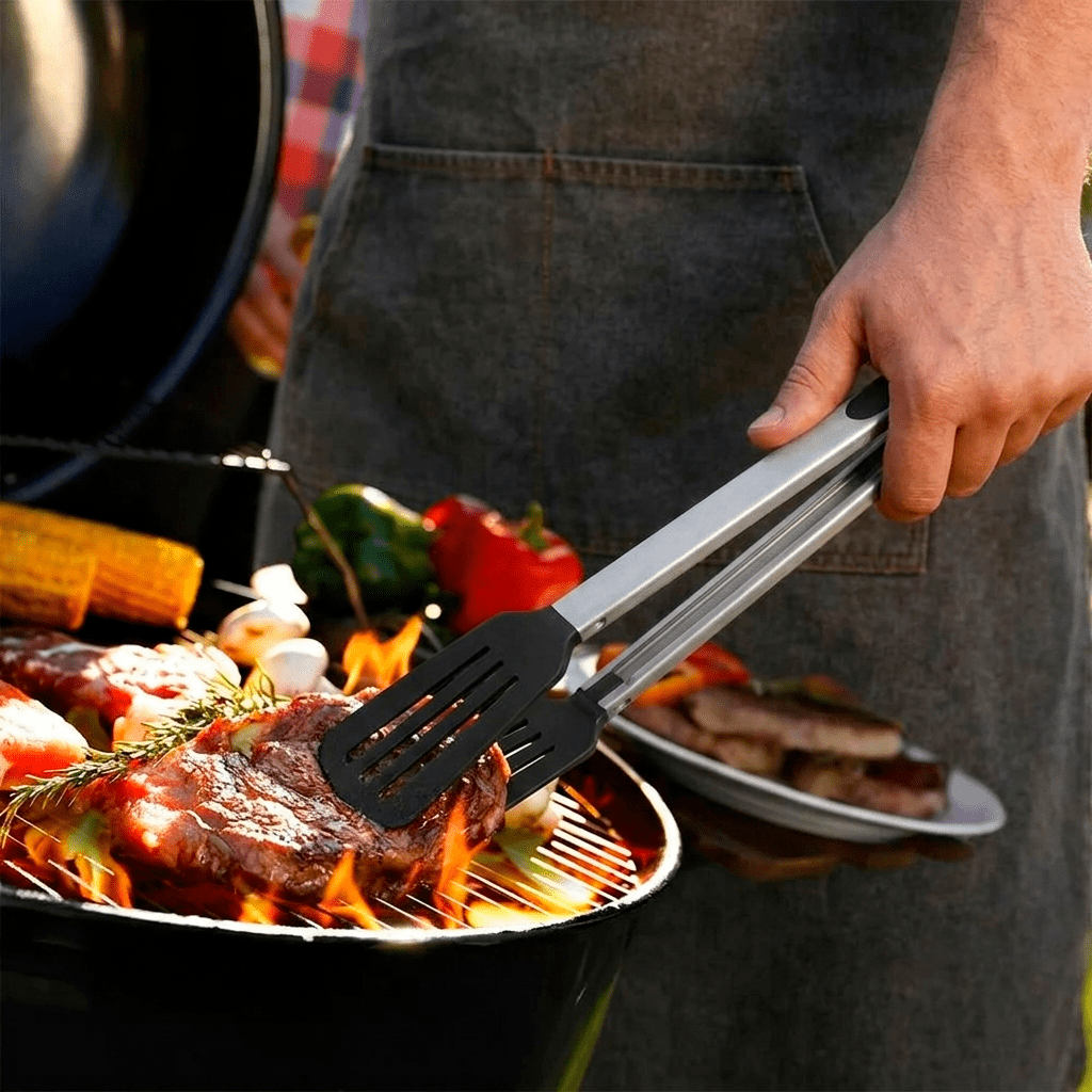 Szczypce do Grilla 44 cm – Stal Nierdzewna z Zamkiem Bezpieczeństwa BBQ - ognistygrill